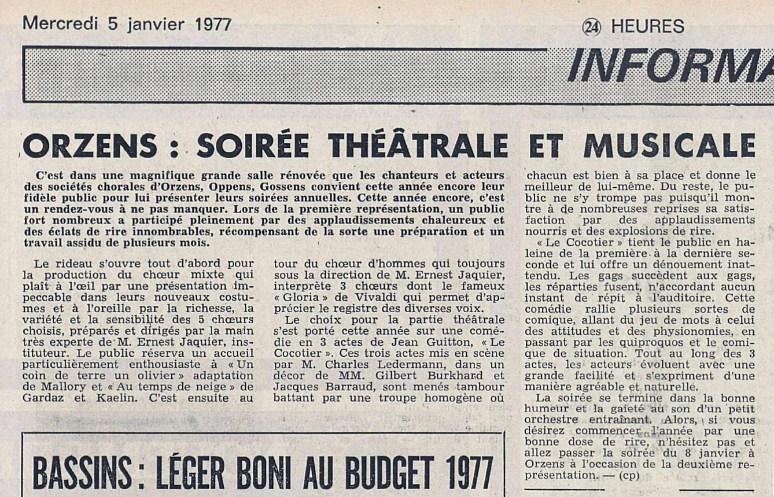 24heures 5-janv-1977 le cocotier Orzens