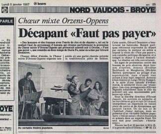 24heures 5-janv-1987 FAUT PAS PAYER ORZENS