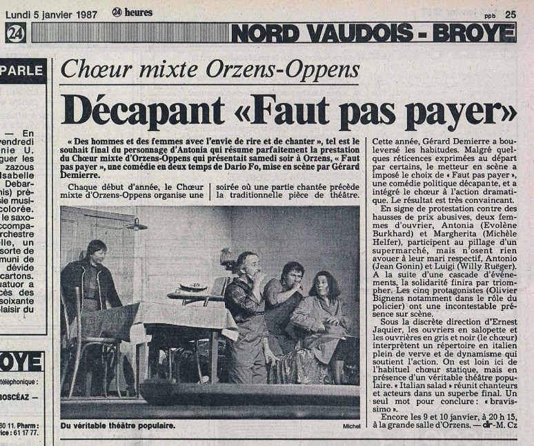 24heures 5-janv-1987 FAUT PAS PAYER ORZENS