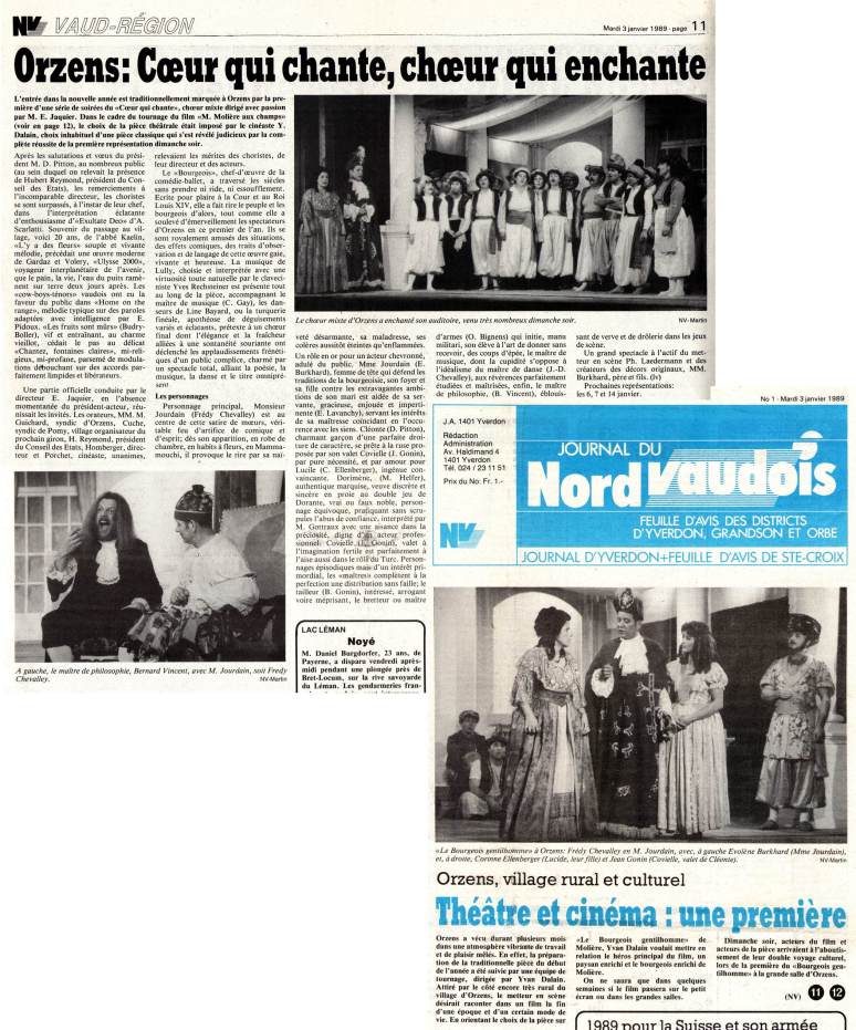 Journal du Nord vaudois 3 janvier 1989 pages 1et11 Orzens