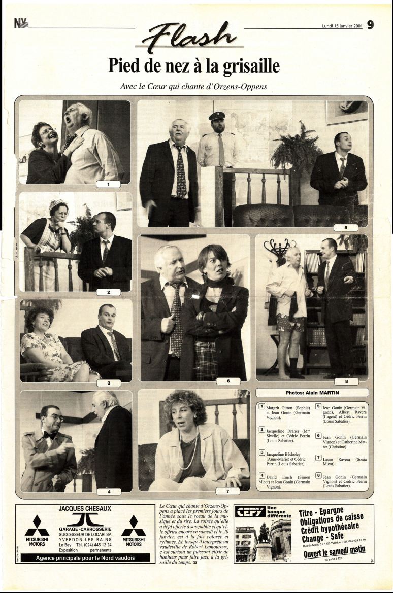 JOURNAL NV 15 janvier 2001 LE TOMBEUR Orzens