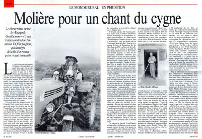 L-HEBDO 5 janvier 1989 Monsieur Moliere aux champs Orzens pages 42-43