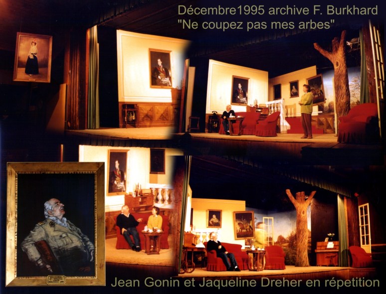 Jean Gonin et Jacqueline Dreher répétant dans les décors de