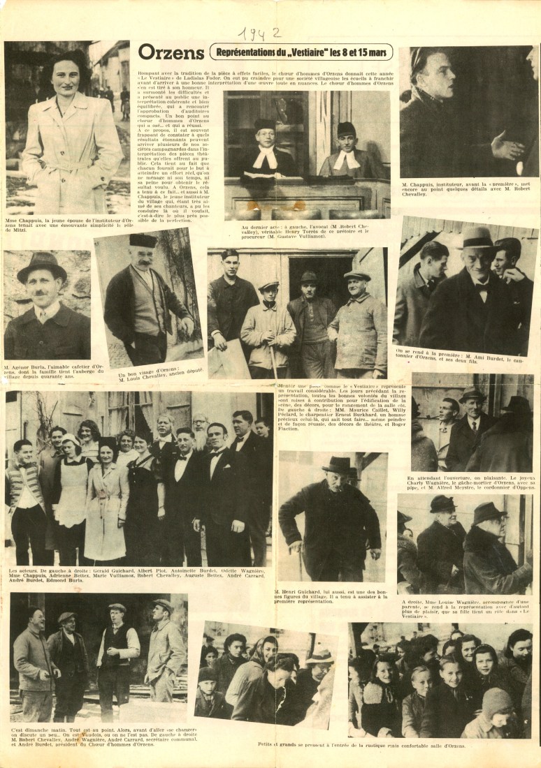 Orzens mars 1942 le vestiaire