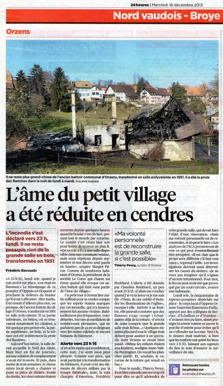 24heures INCENDIE 18 decembre 2013