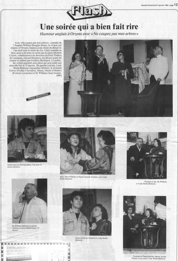 journal du Nord vaudois Ne coupez pas mes arbres Orzens 7 janvier 1999