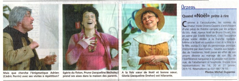la presse N V Joyeux Noel Orzens janvier 2006 b