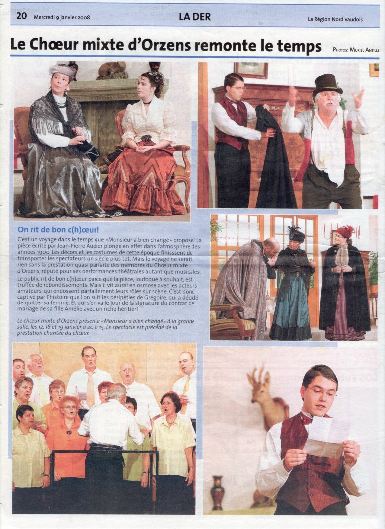 la Region N V Monsieur a bien change Orzens 9 janvier 2008