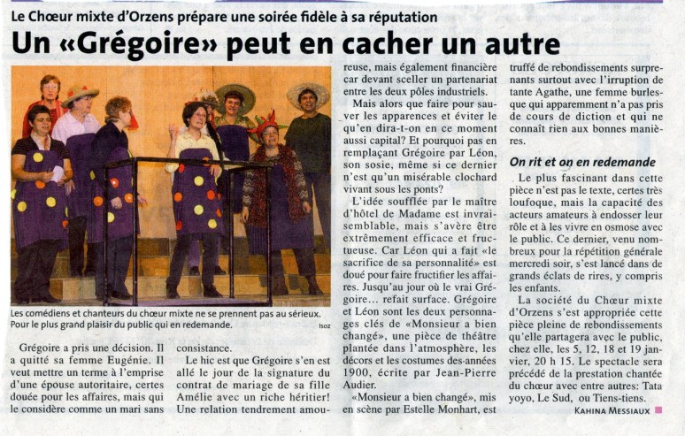 la Region N V Monsieur a bien change Orzens janvier 2008