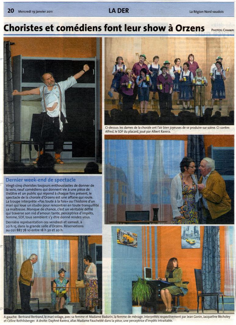 la Region N V Pas toutes a la fois Orzens 19 janvier 2011