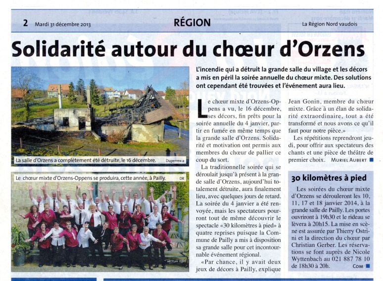 la Region N V Solidarite 31 decembre 2013