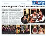 LAREGION jeudi 11 janvier 2018 FROU-FROU LES&nbsp;BAINS