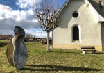EGLISE ORZENS sculpture MANDORLE&nbsp;F-Burkha